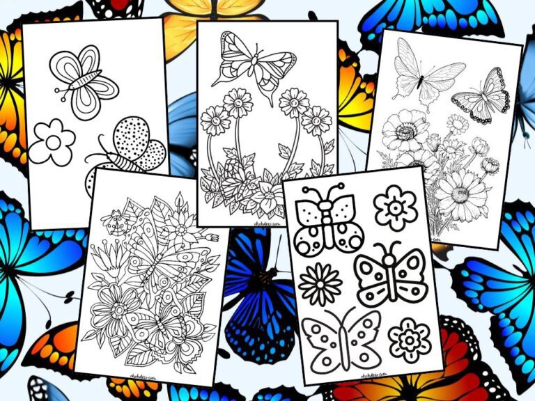 Butterfly Coloring Pages: 80 Free Pdf Files For Kids And