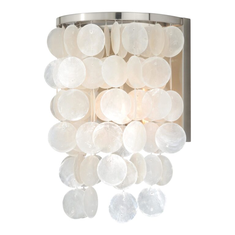 This Luxurious Wall Sconce Uses Actual Natural Capiz Shells