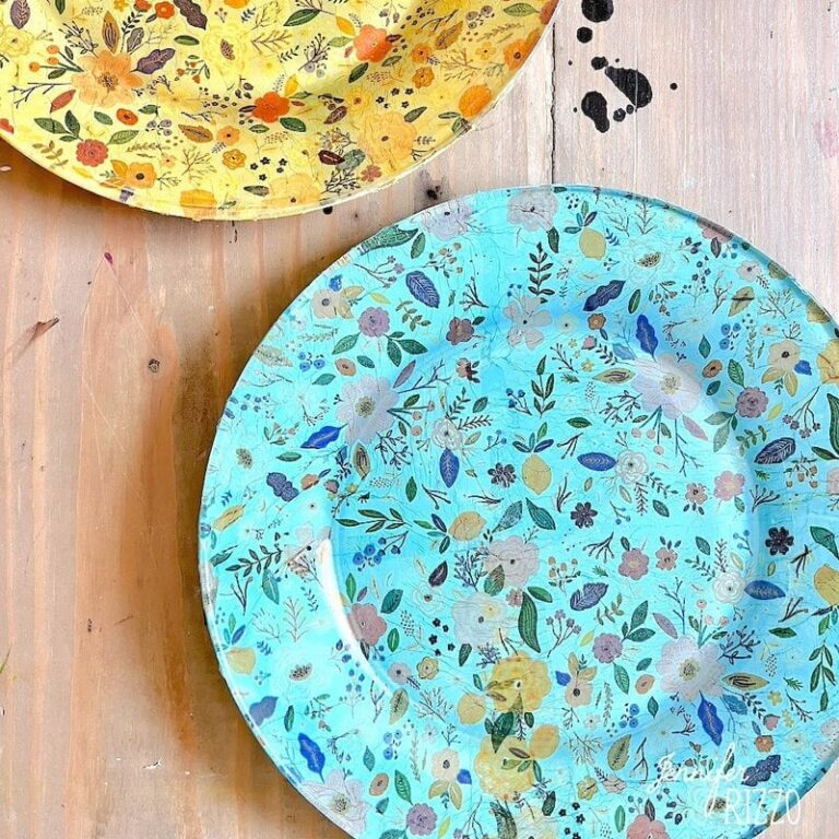 Use Floral Napkins For Decoupage Dishes