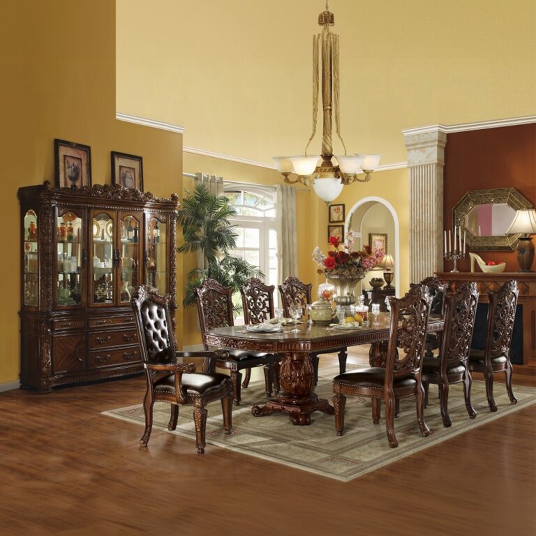 Acme 60000 03 04 Astoria Grand Esmeralda Vendome Wood Double Base Dining